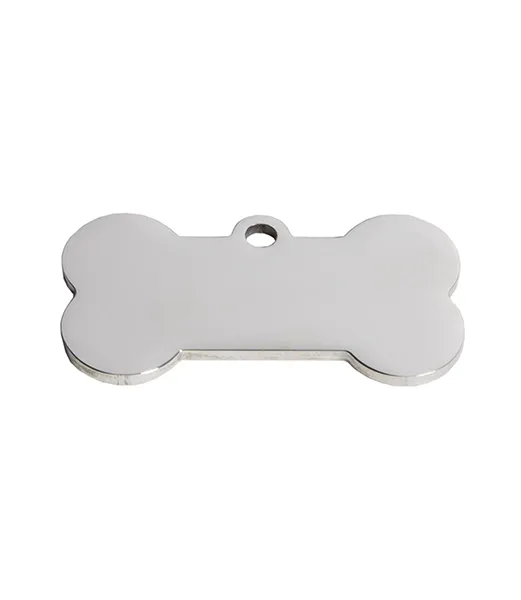 SILVER BONE DOG TAG