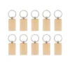 Rounded Rectangle Wooden Keychain